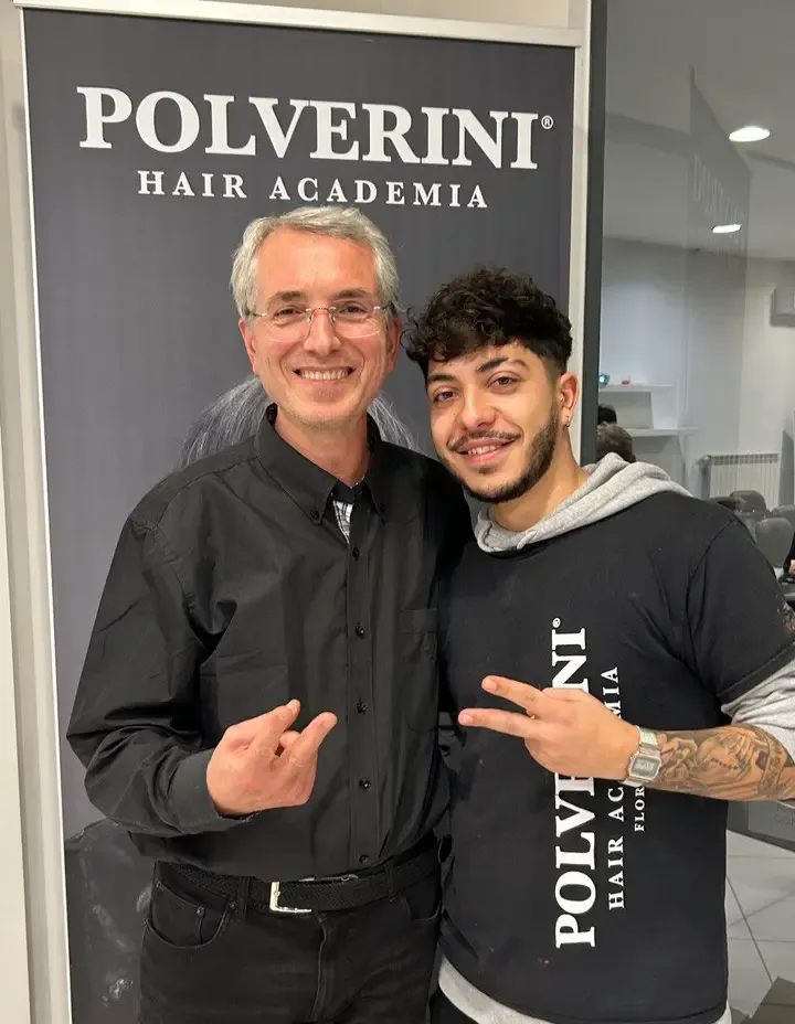Marco e l'insegnante barber Stefano Buondonna